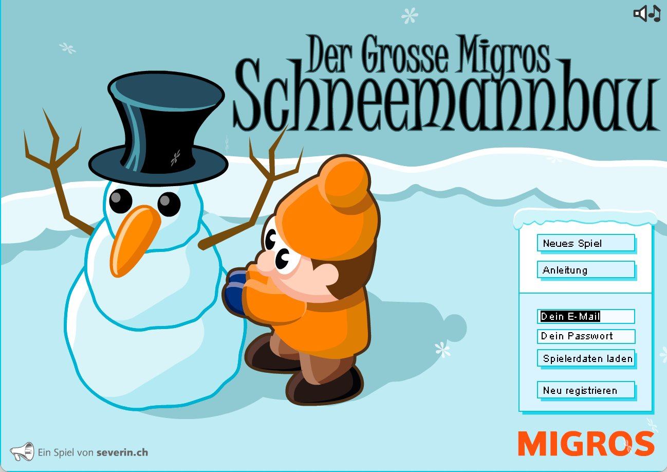 Der grosse Schneemannbau
