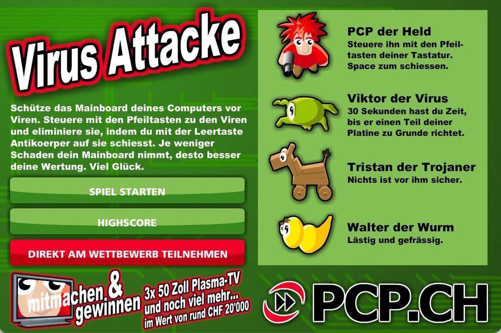 PCP Virus Attacke