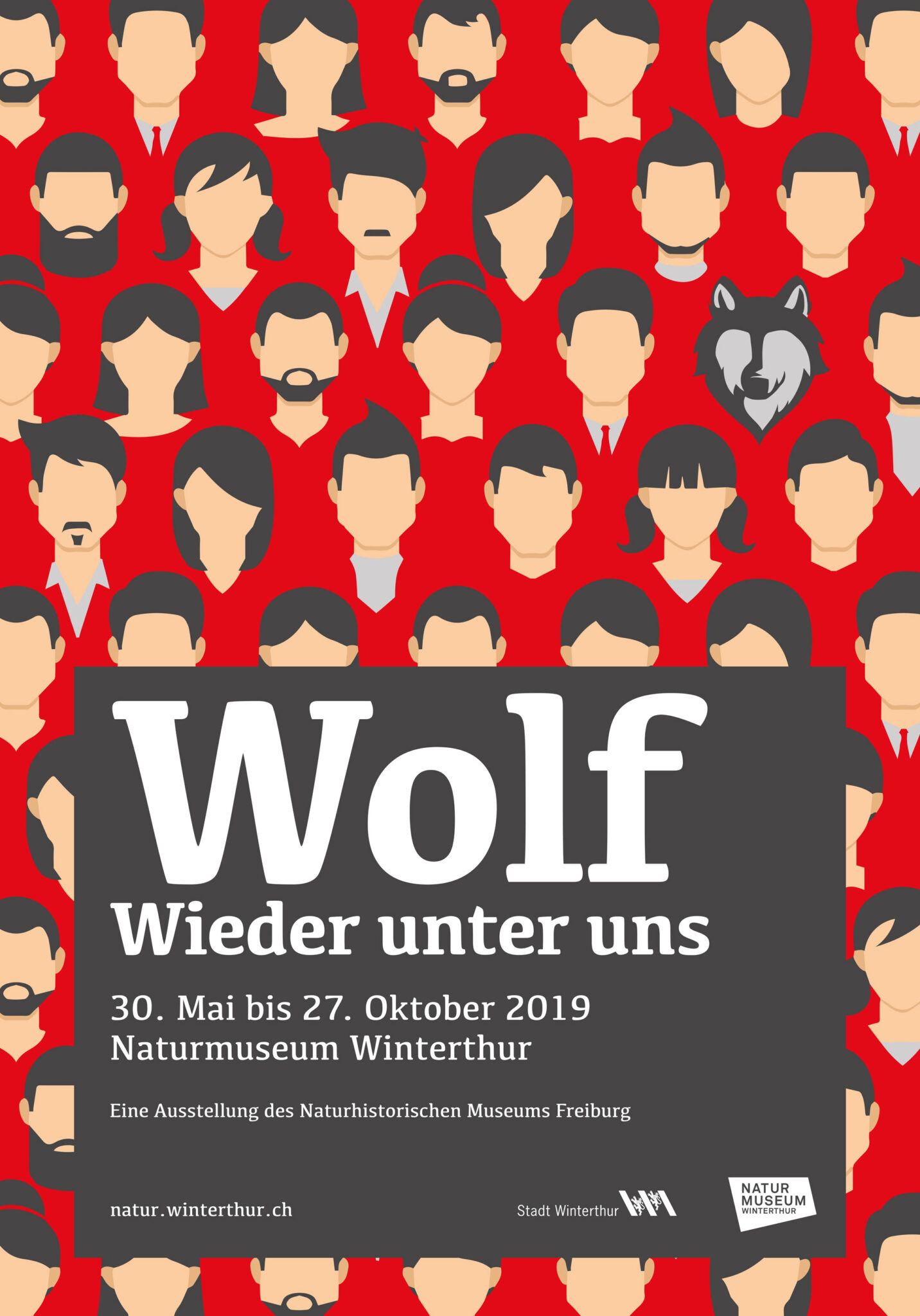 Plakat Ausstellung "Wolf" Naturmuseum Winterthur