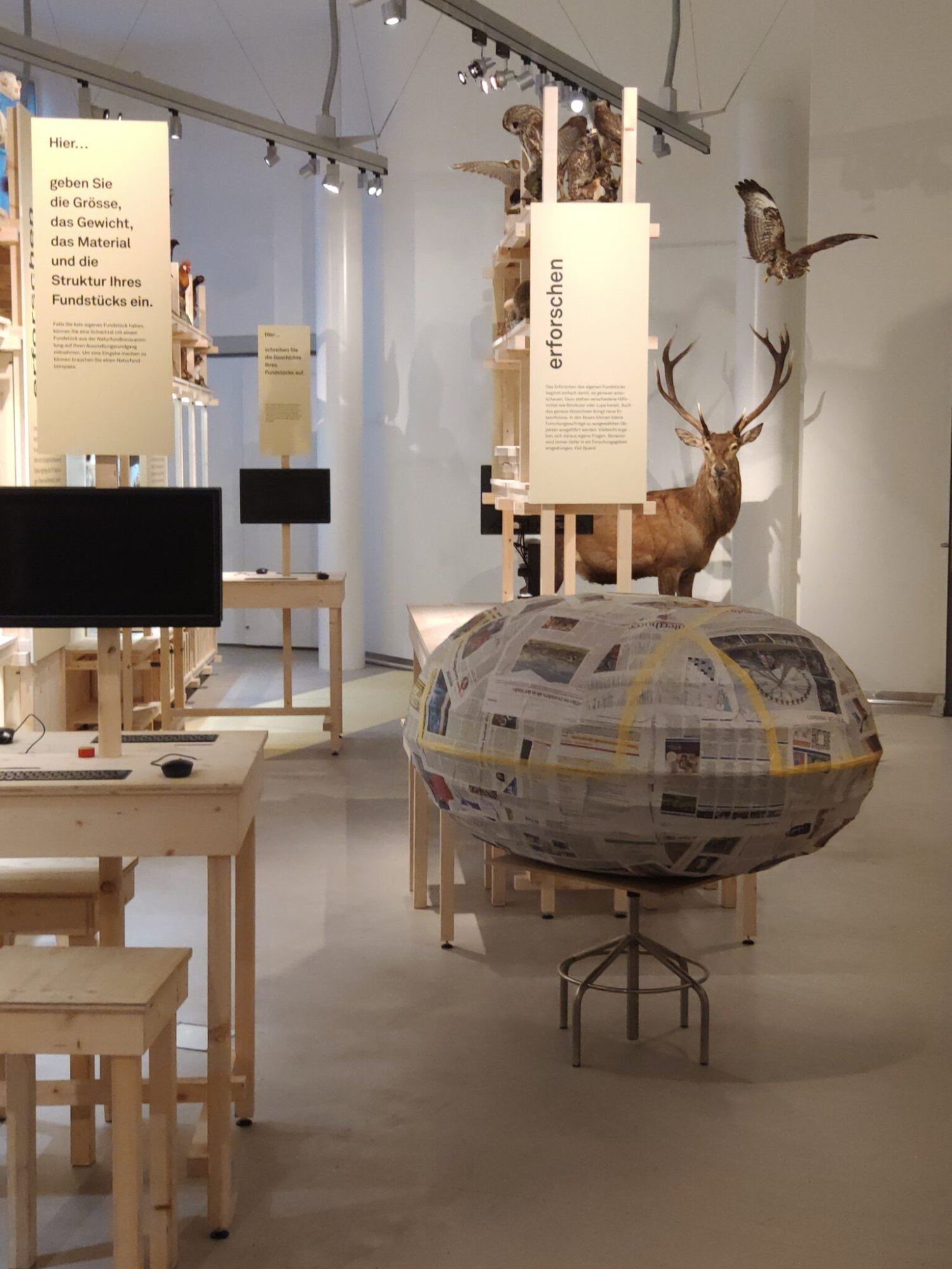 Volumenprototyp Kieselsteinausstellung