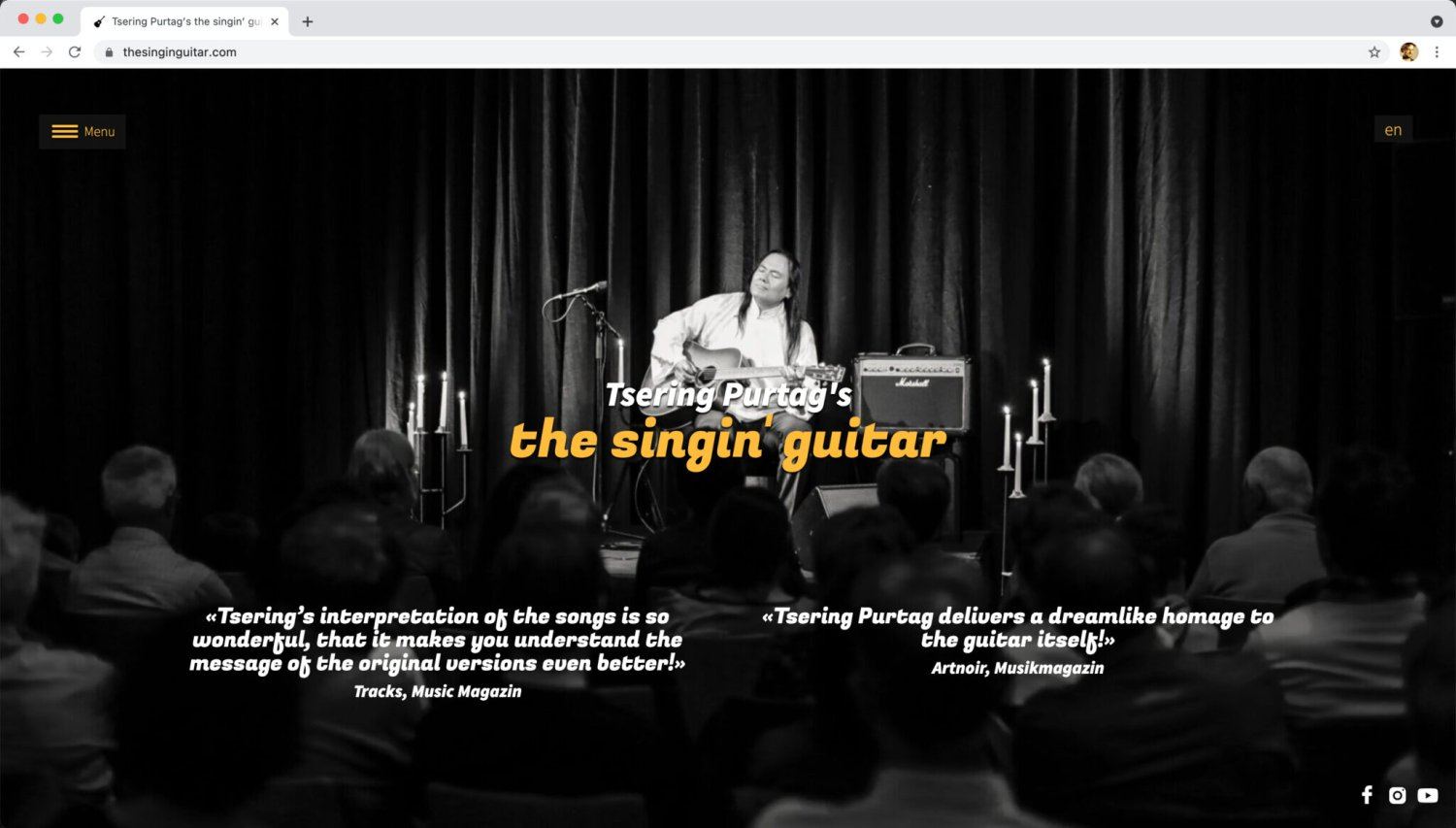 Webseite TheSinginGuitar