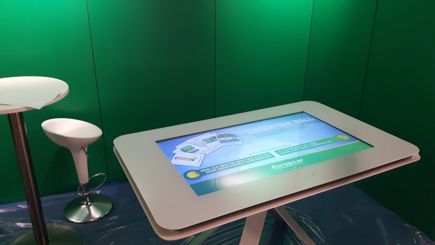 Messeexponat Touchtable-Spiel Europcar