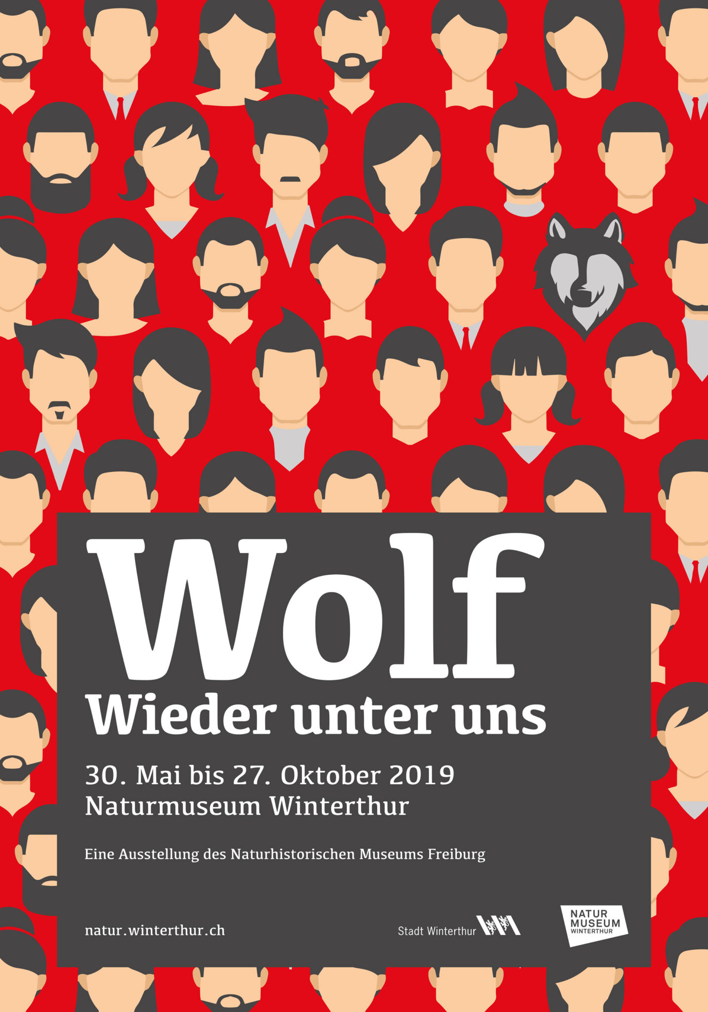 Plakat Ausstellung "Wolf" Naturmuseum Winterthur