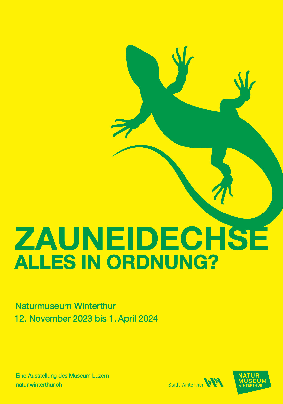 Plakat Ausstellung "Zauneidechse"