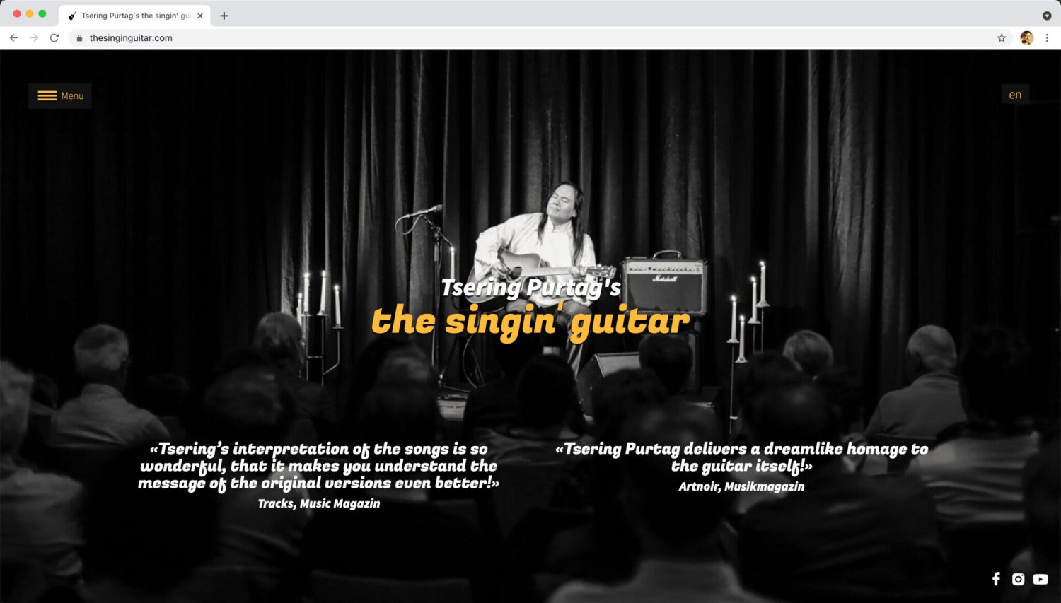 Webseite TheSinginGuitar