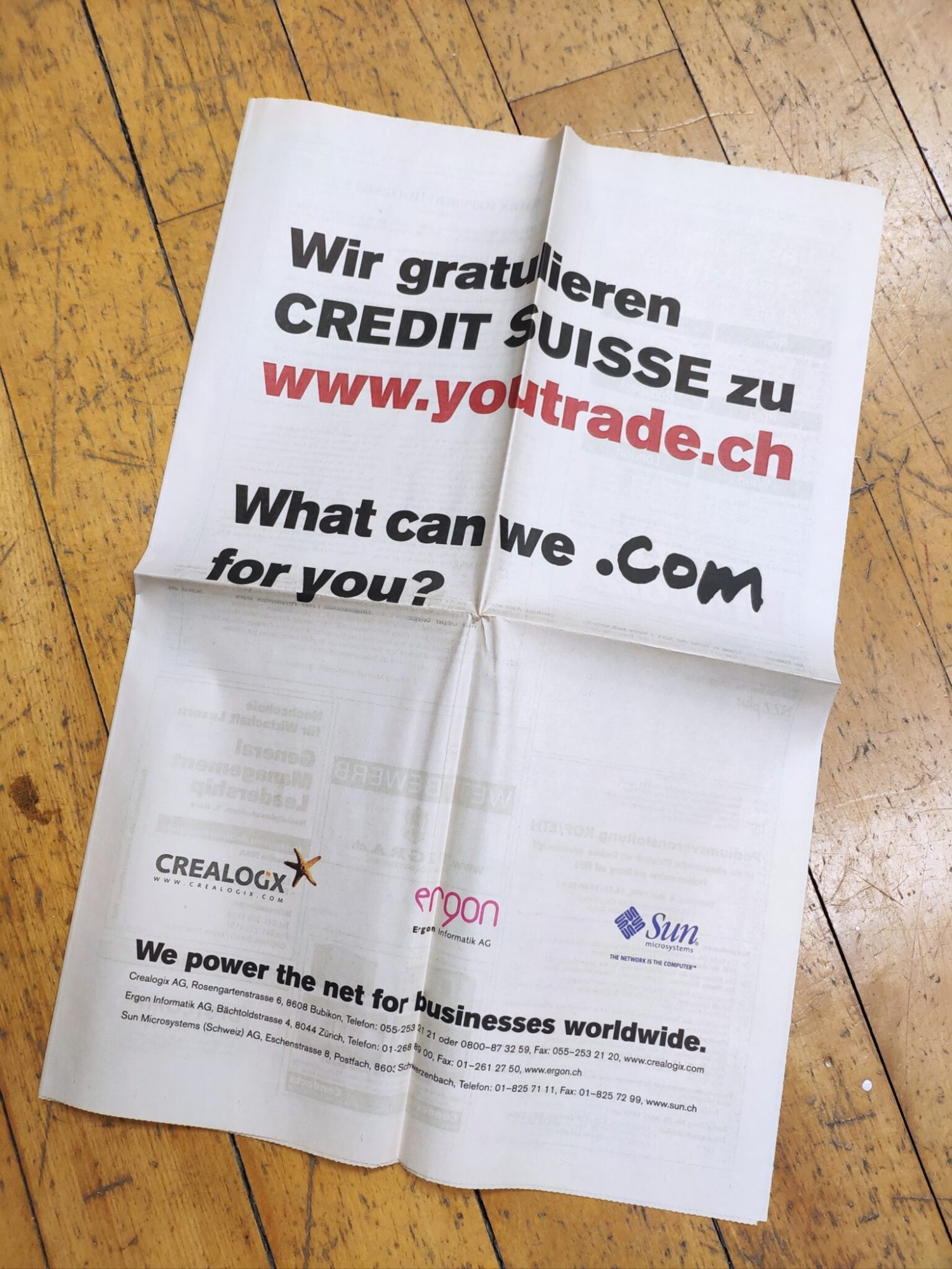 Zeitungsinserate